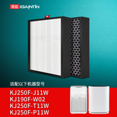 J11W 简庭适配霍尼韦尔空气净化器KJ190F W02滤芯250F 420F过滤网