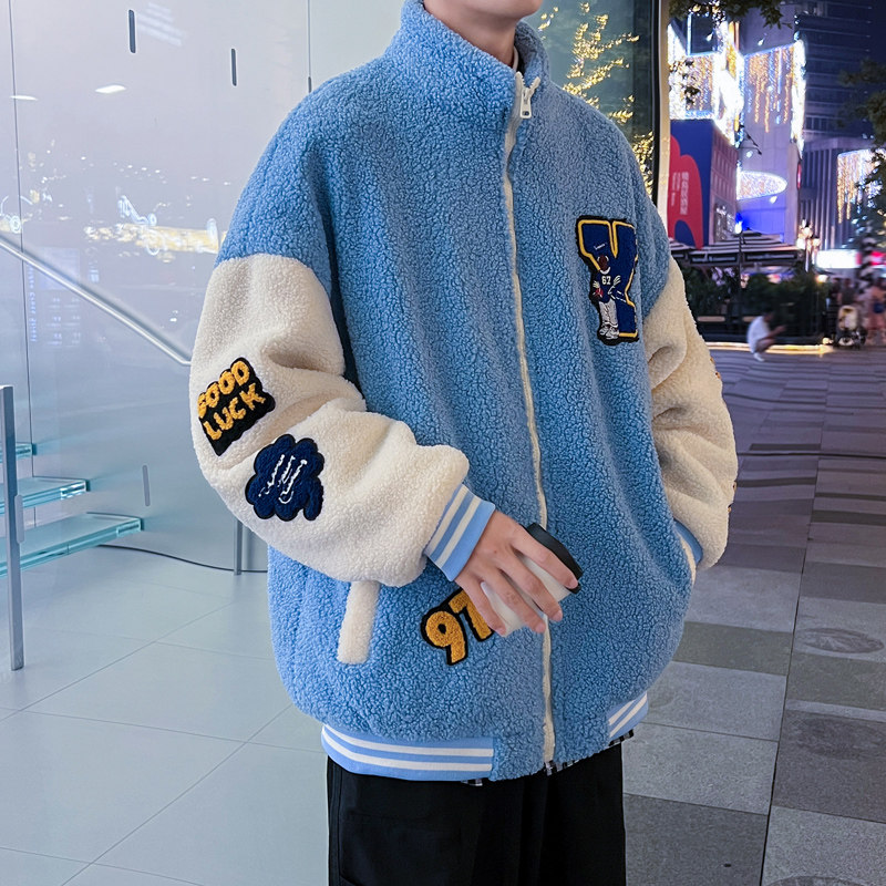 外套男羊羔毛上衣立领刺绣棉服310B-2-C01-P125控价158,男装棉衣,电商A113-2