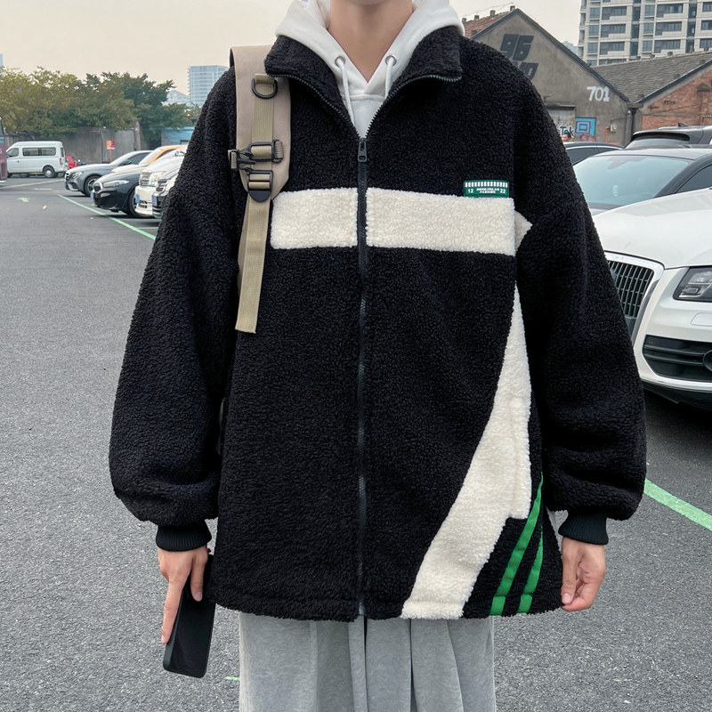 外套男宽松上有立领棉衣羊羔毛棉服310B-2-C05-P125控158图片