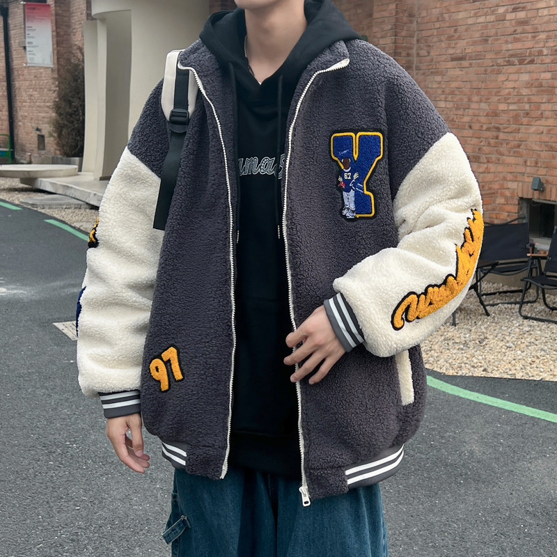 冬款加厚棉衣绒里羊羔绒连帽外套男士310B-2-C01-P125控价158,男装棉衣,电商A113-2