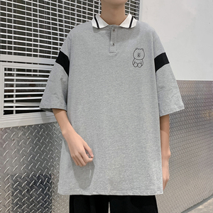 2024新款小熊印花T恤男女港风白塔款T10 P38图片