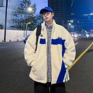 羊羔绒外套男宽松上有立领棉衣羊羔毛棉服310B-2-C05-P125控158图片