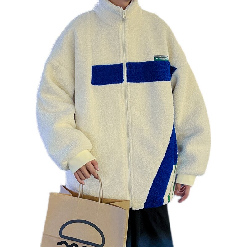 外套男宽松上有立领棉衣羊羔毛棉服310B-2-C05-P125控158,男装棉衣,电商A113-2