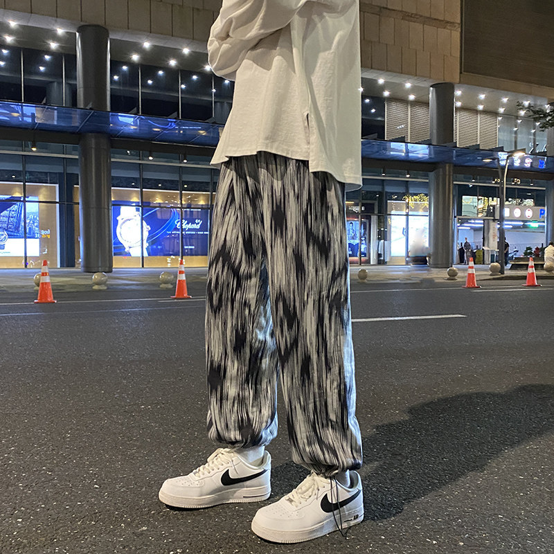秋季扎染休闲裤男百搭港风潮III直筒束脚裤子311B-2P50,男装休闲裤,电商A113-2