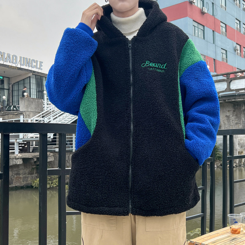 羊羔绒外套男外套棉衣羊羔毛棉服310B-2-C03-P125控158图片