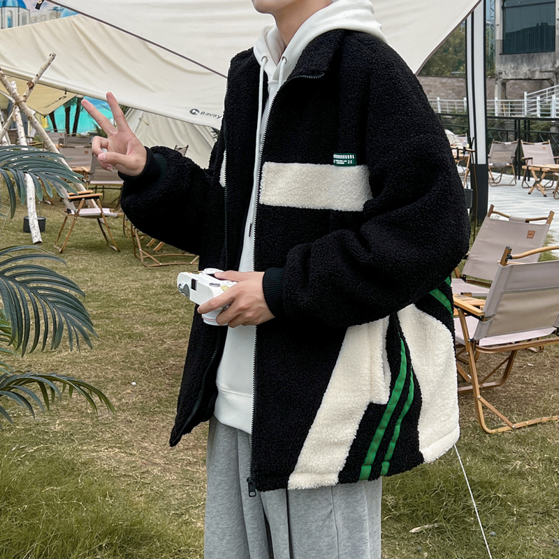 潮棉衣男冬季羊羔毛保暖休闲棉服外套港风棉袄C05P125，男装棉衣，电商A113-2