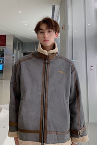 秋冬装 主推 情侣装羊羔毛棉衣港风麂皮绒棉服 311B-2 MY008 P95图片