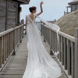 西双版 纳度假裙ins超火三亚海边沙滩裙超仙高端飘逸大摆拖尾长裙