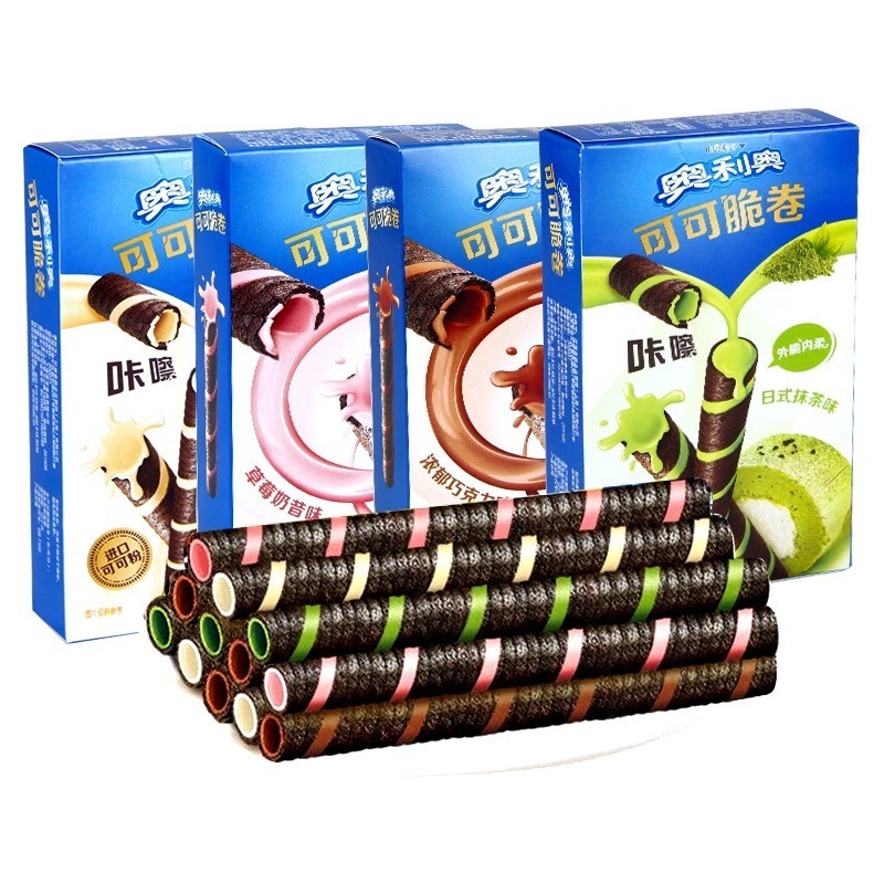 奥利奥可可脆卷50g注心威化饼干 巧脆卷混合味休闲儿童节零食批发