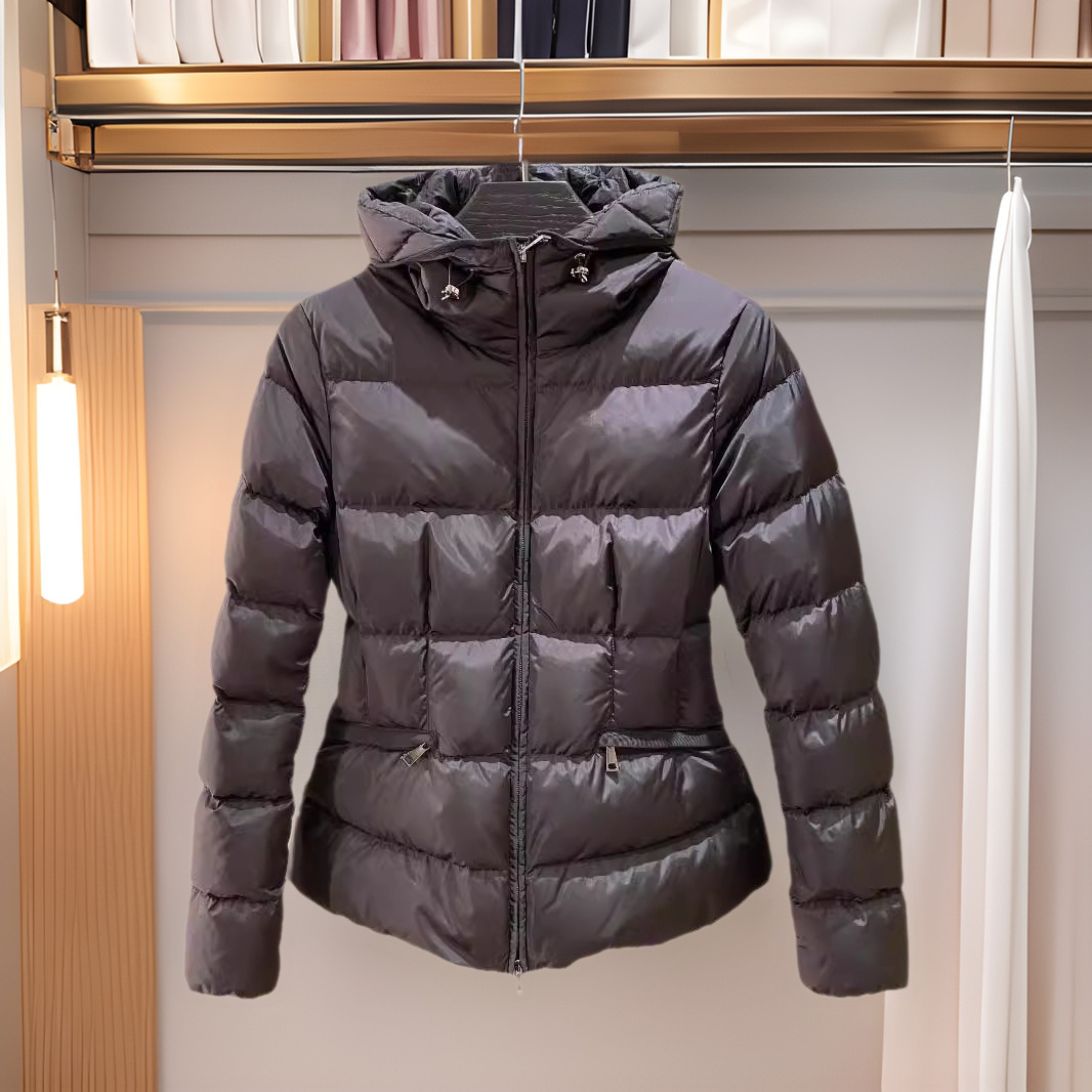 小蛮腰同款新款袖标女士收腰羽绒服女式保暖连帽羽绒服外套M系列