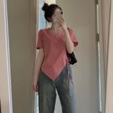 Летняя короткая футболка с коротким рукавом, французский стиль