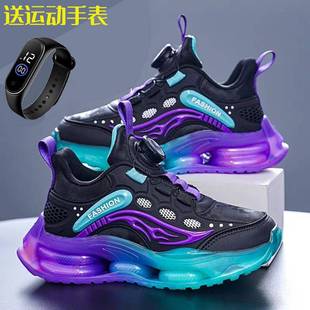 男童运动鞋中大童冬季加绒二棉鞋子小学生秋透气男孩鞋儿童篮球鞋