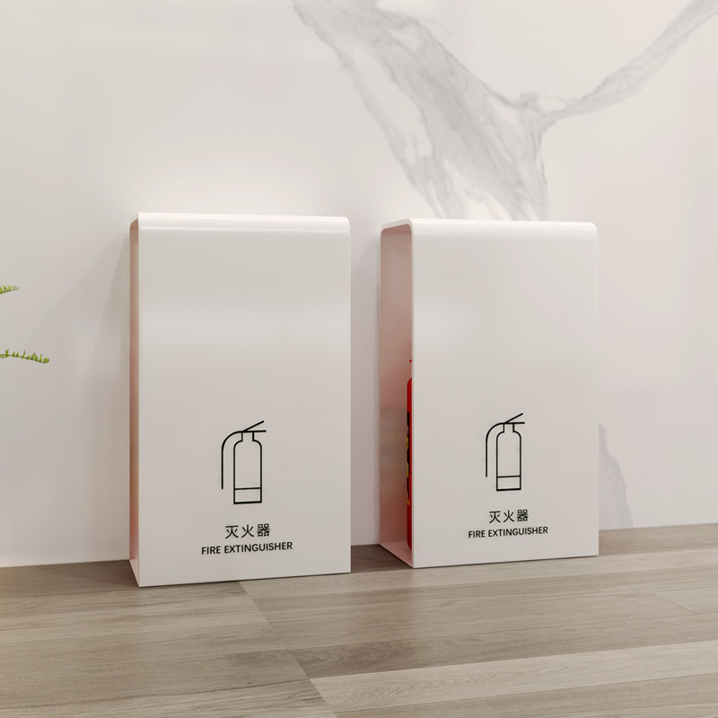 高端灭火器专用放置箱灭火器箱酒店商场圆弧靠墙四面全包消防箱子