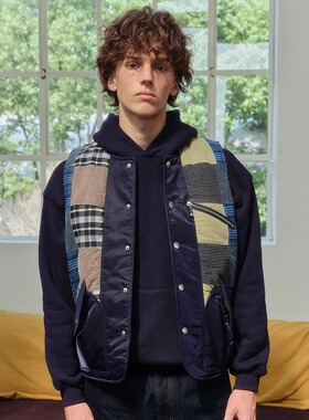 Uni Up 百家布复古尼龙 3M新雪丽保暖棉马甲外套秋冬