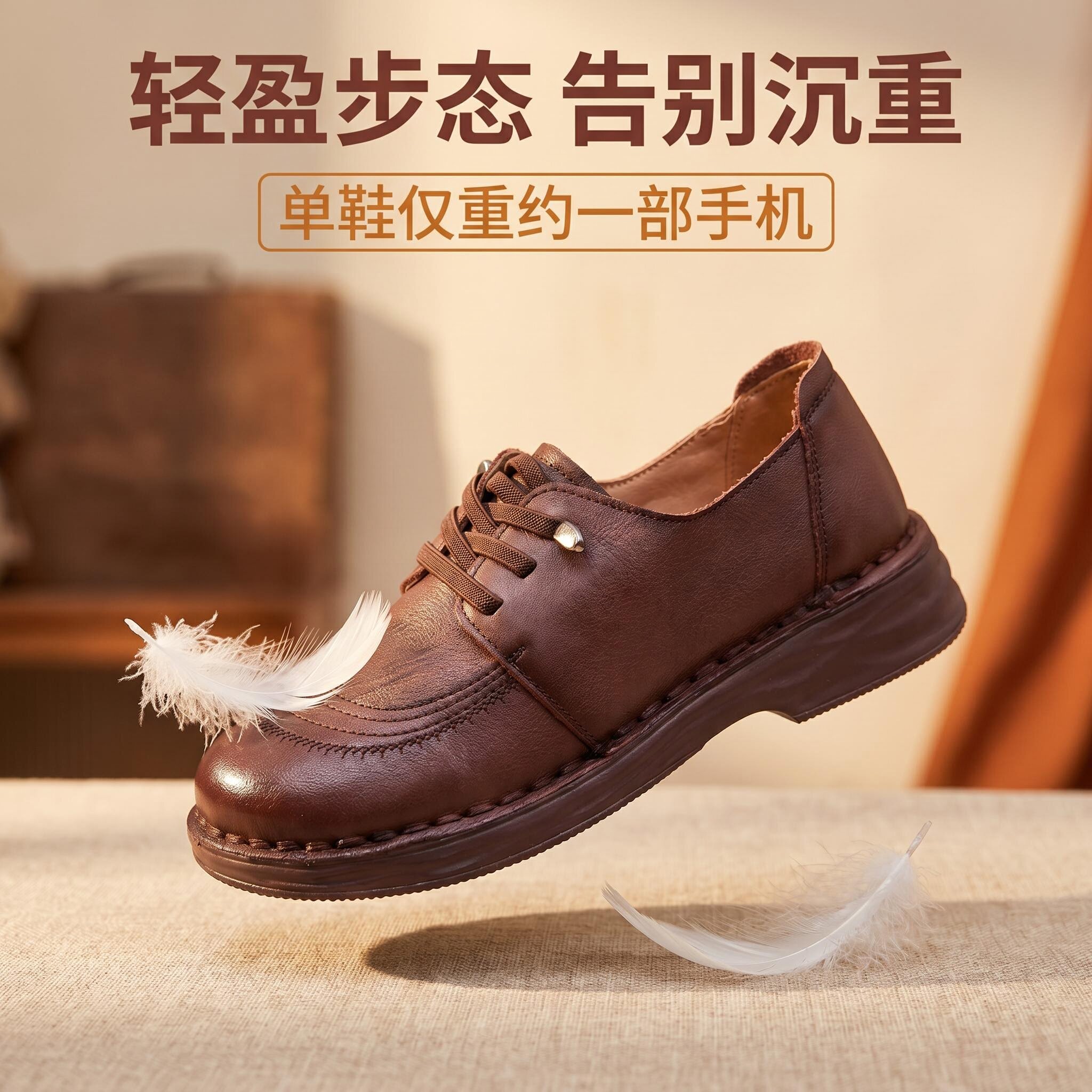 头层牛皮女款休闲真皮妈妈休闲皮休闲皮鞋