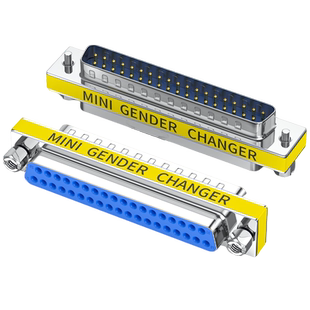 镀金铜针DB37转接头公对母对母37针公对公转换头37P转换器对接头