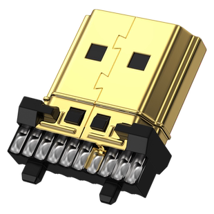 hdmi接头HDMI2.0高清头4K维修HDMI高清线连接器焊接插头带金属壳