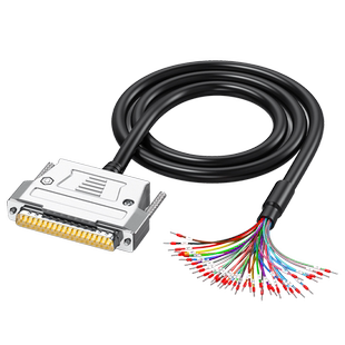 DB9单头线9针串口线DB15公头端子线DB37 DB25公对母连接线24AWG铜