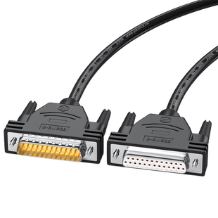 工业加粗DB25延长线公对公对母DB25针连接线 232串口打印机数据线