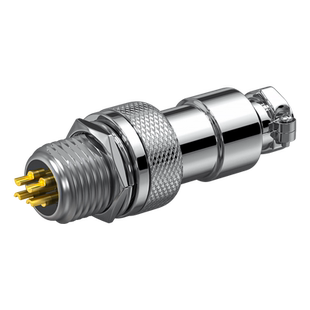 工业级镀金航空插头2 3 4 5 6芯连接器公母对接头GX12航空插座