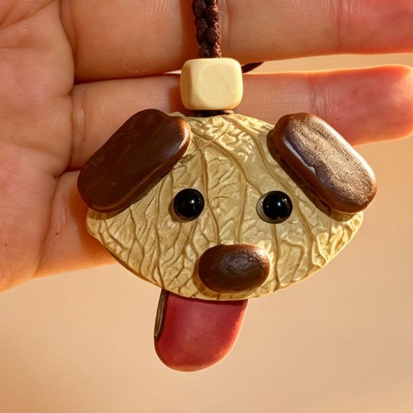 天然果壳小狗摇舌头批发果壳挂件吊饰/挂饰