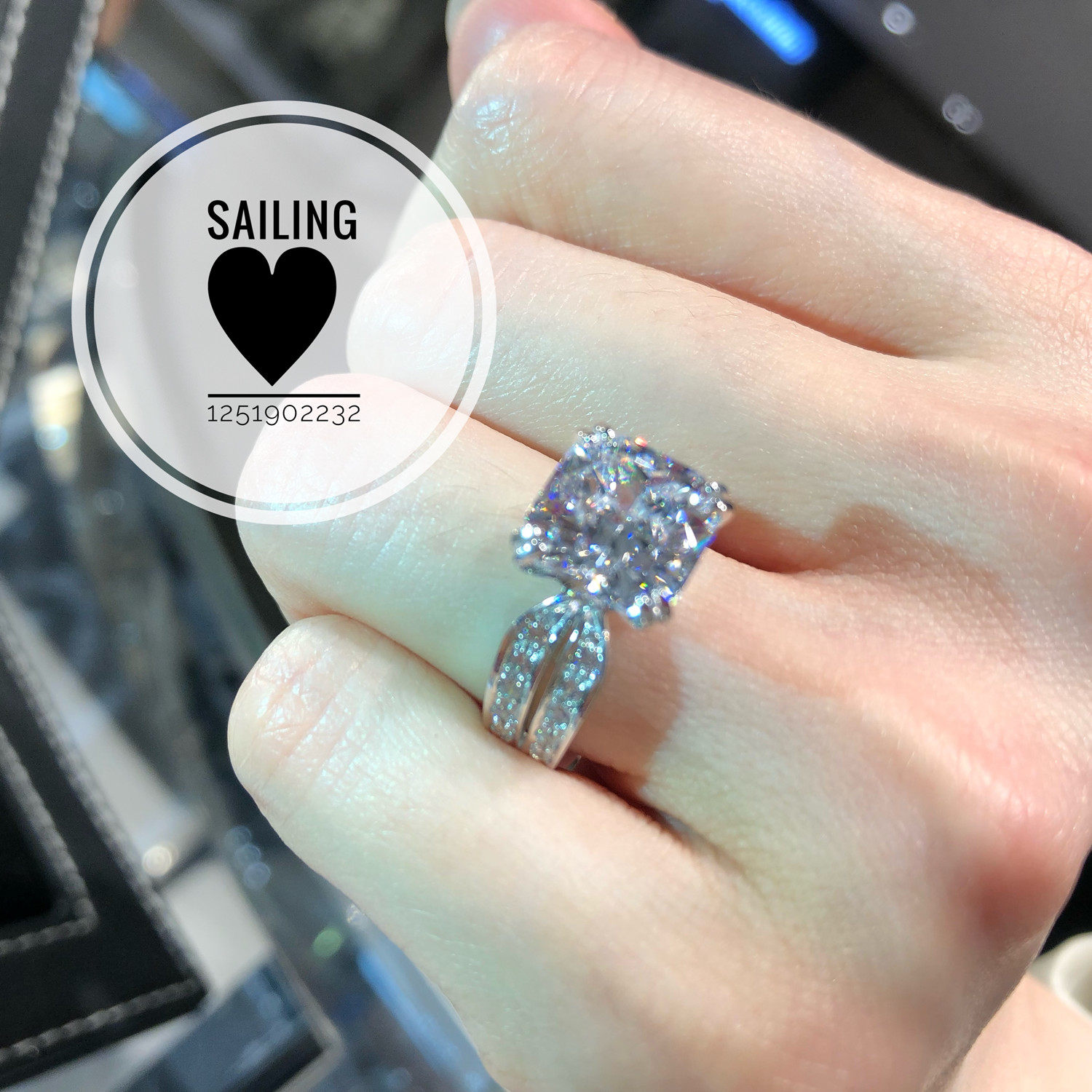 现货 香港专柜代购Carat London人造钻石戒指 2克拉3.5克 K金