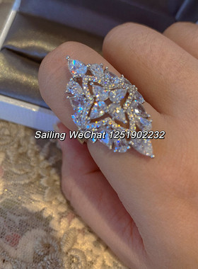 香港英国水滴形拼接钻石戒指