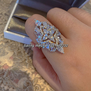 香港专柜 英国carat london 人造钻石戒指 盾牌戒指 欧美风