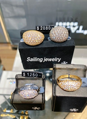 香港专柜 英国Carat London 人造宝石戒指 密镶 时尚 订婚 结婚