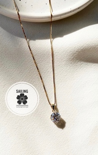 现货 香港专柜代购 英国carat london 9k白金 人造钻石吊坠 欧美