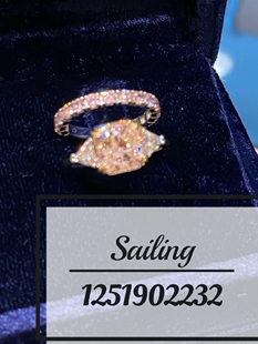 现货 香港专柜 英国Carat london 3克拉人造钻石 粉钻戒指 淡粉色