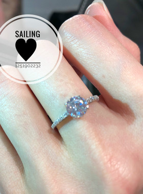 香港英国经典四爪白金钻石戒指