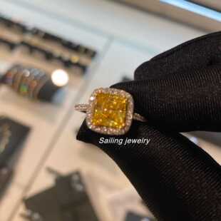 人造宝石戒指 LONDON 英国CARAT 欧美风 2克拉 白金 黄钻 现货