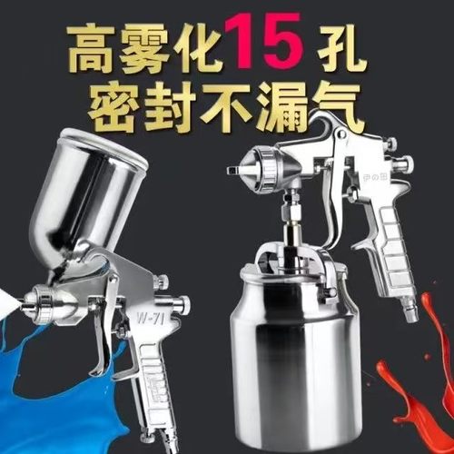 伊田W71油漆喷枪气动家具汽车喷壶W77底漆75喷漆枪胶水乳胶漆涂料