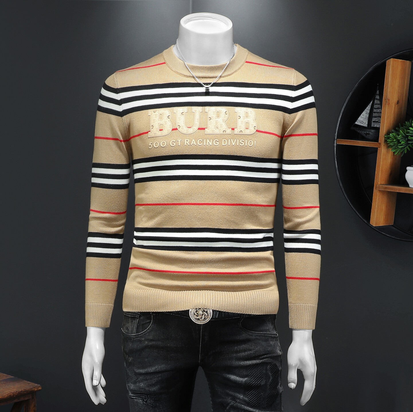 【备大货】2026新款冬季羊毛衫毛衣男士内搭加厚针织衫866  P105图片