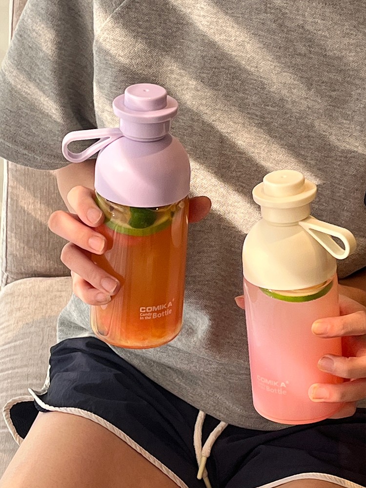 COMIKA口咔糖果杯玻璃杯高颜值INS风学生户外便携水杯杯子水壶女
