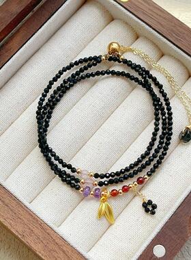 黑碧玺尖晶电气石原创三