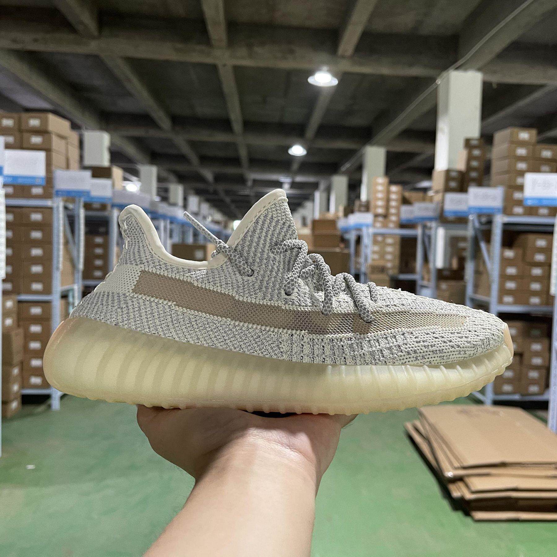 女鞋纯原yeezy述灿椰子350v2芝麻满天星真爆全白运动鞋男莆田纯白
