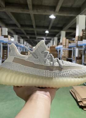 女鞋纯原yeezy述灿椰子350v2芝麻满天星真爆全白运动鞋男莆田纯白