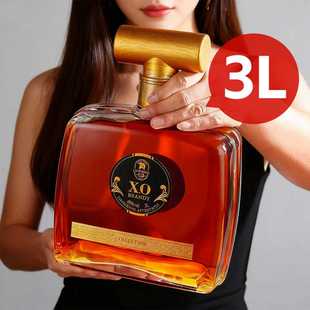 法国进口洋酒路易白兰地珍藏金奢纪念版 特级3L40度XO白兰地礼盒装