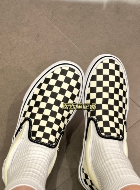 VANS SLIP-ON经典黑白棋盘格低帮男女鞋增高鞋垫帆布鞋VN-0EYEBWW