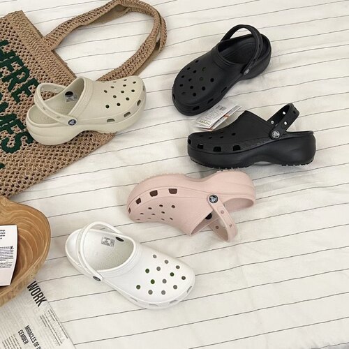 CROCS/卡骆驰云朵女鞋增高洞洞鞋