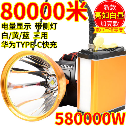 LED锂电P100强光分体式头灯