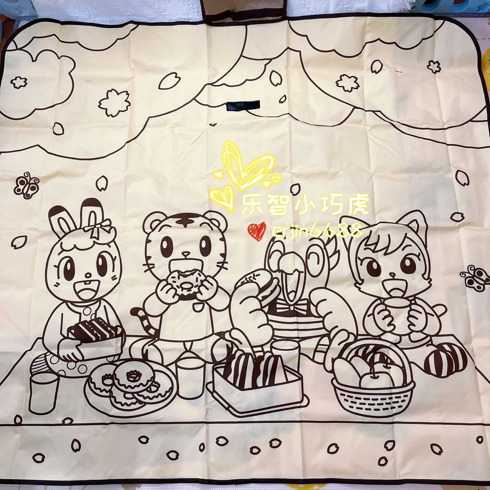 全新正品益智玩具早教地垫巧虎kids野餐垫春游秋游地毯子野餐布