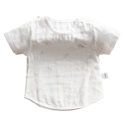 短袖纱布娃丽比吸汗夏季肩开