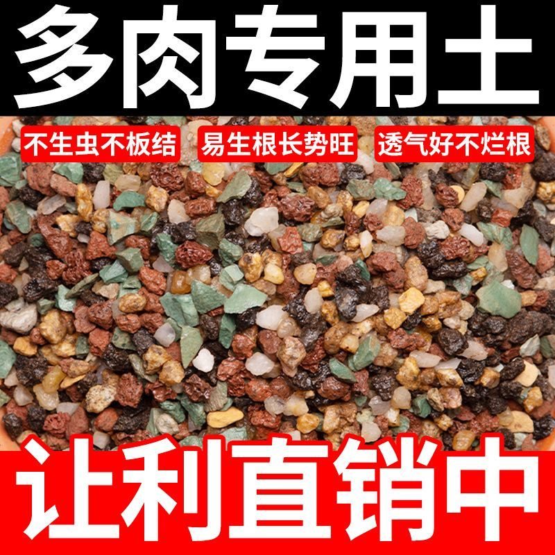 多肉颗粒土多肉土专用营养土壤种植土泥铺面石纯颗粒泥炭花土盆栽