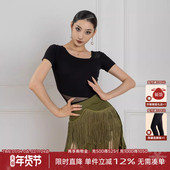 练功服女短袖 dancebaby拉丁舞服舞蹈服女2025新款 服装 舞蹈上衣337