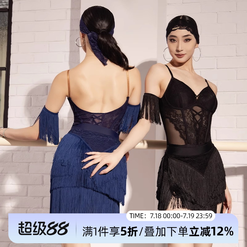 拉丁舞国标舞蹈服吊带体服YD121