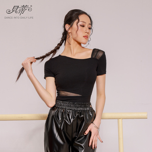 dancebaby拉丁舞服上衣日常练功服专用女新款 YS337 舞衣舞蹈短袖