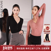 dancebaby拉丁舞衣服女舞蹈服练功服上衣新款 形体跳舞服长袖 YS424
